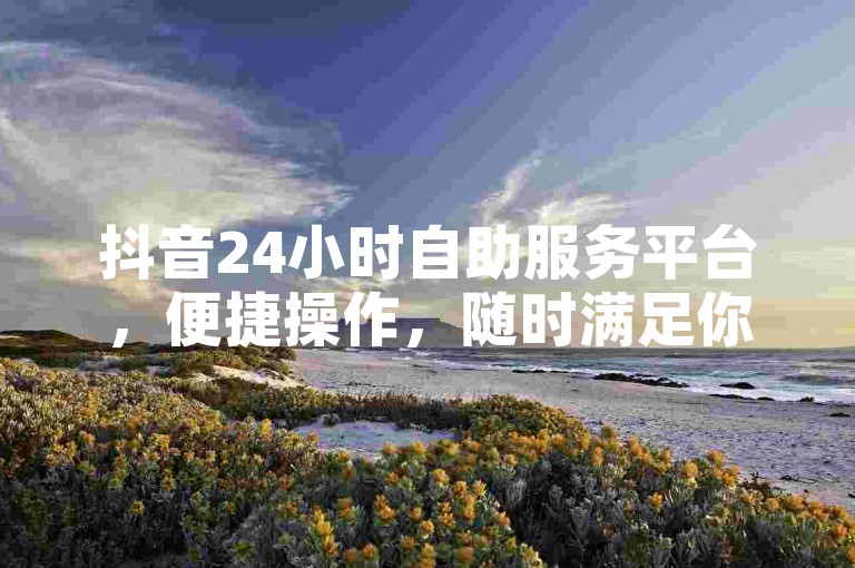 抖音24小时自助服务平台，便捷操作，随时满足你的多样需求。