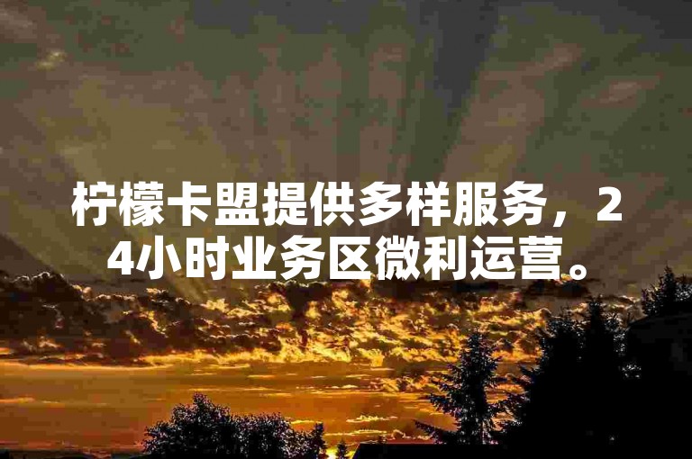 柠檬卡盟提供多样服务，24小时业务区微利运营。