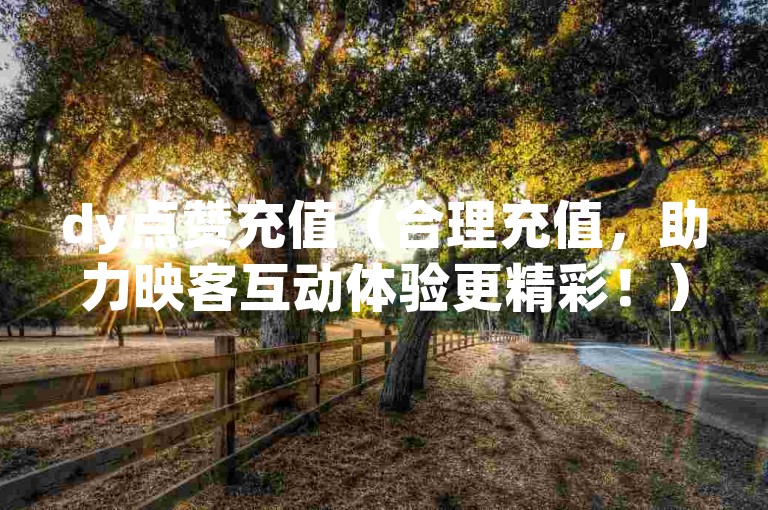 dy点赞充值（合理充值，助力映客互动体验更精彩！）