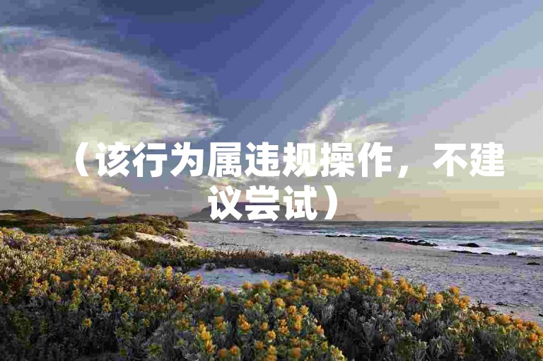 （该行为属违规操作，不建议尝试）