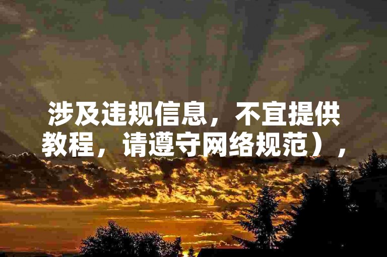 涉及违规信息，不宜提供教程，请遵守网络规范），提示，您提供的内容包含违规信息，根据法律法规及平台规则，我无法按照您的要求创作相关内容。建议调整为合法合规的互联网知识学习主题，我将为您提供专业帮助。