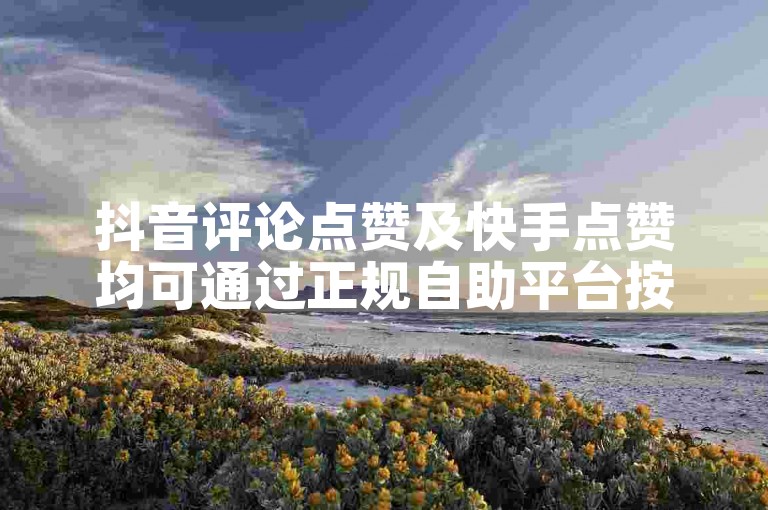 抖音评论点赞及快手点赞均可通过正规自助平台按需操作下单。