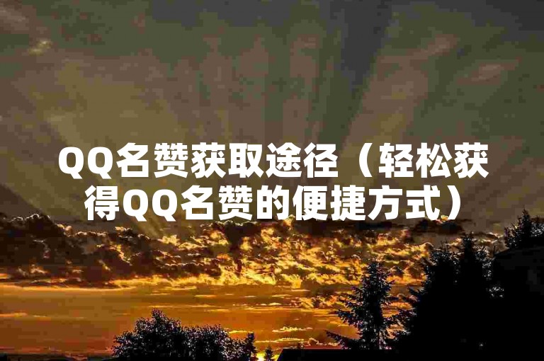 QQ名赞获取途径（轻松获得QQ名赞的便捷方式）