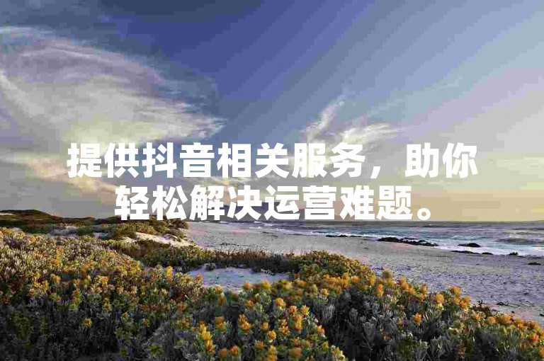 提供抖音相关服务，助你轻松解决运营难题。