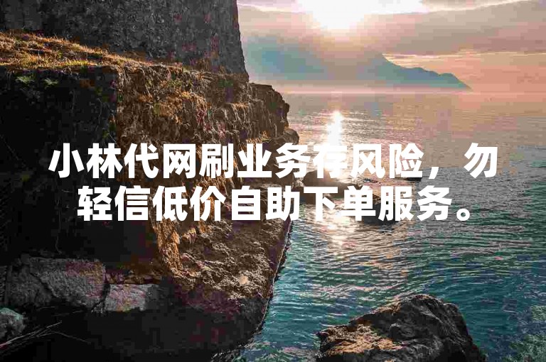 小林代网刷业务存风险，勿轻信低价自助下单服务。