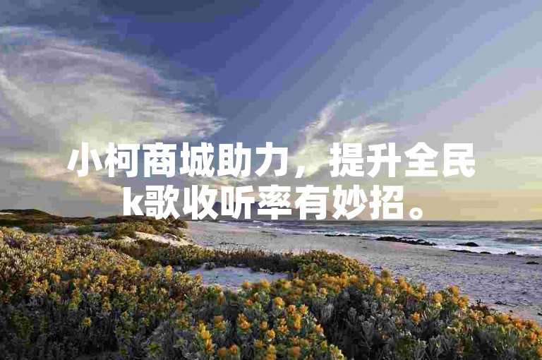 小柯商城助力，提升全民k歌收听率有妙招。