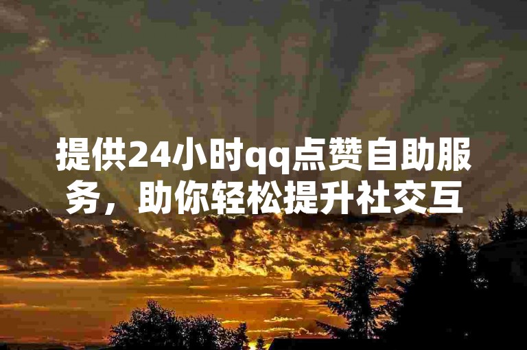 提供24小时qq点赞自助服务，助你轻松提升社交互动人气。