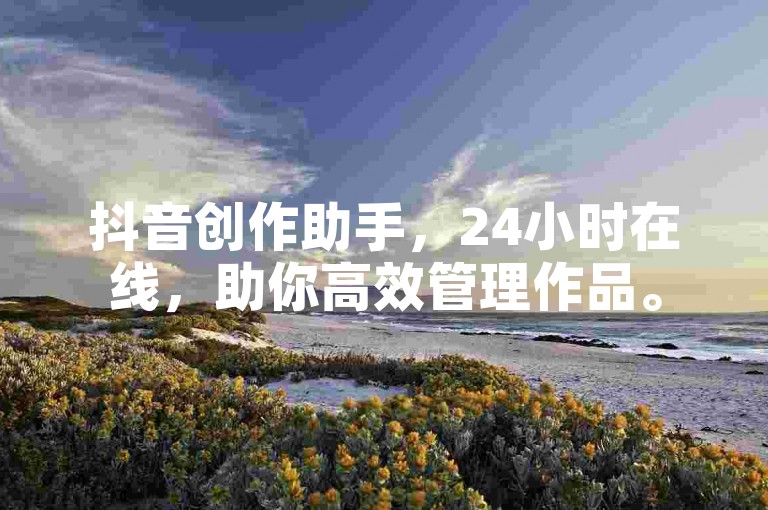 抖音创作助手，24小时在线，助你高效管理作品。