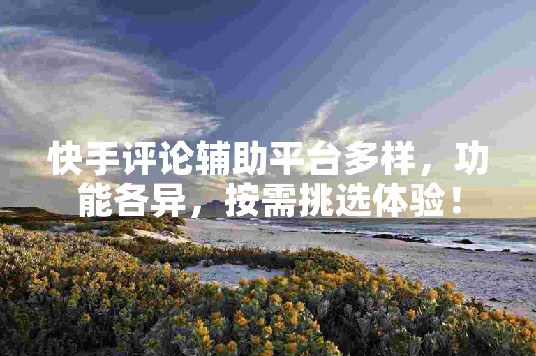 快手评论辅助平台多样，功能各异，按需挑选体验！