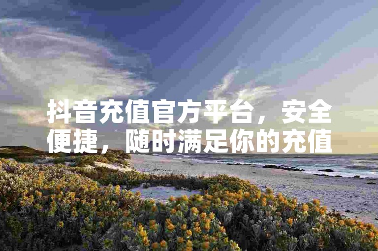 抖音充值官方平台，安全便捷，随时满足你的充值需求。