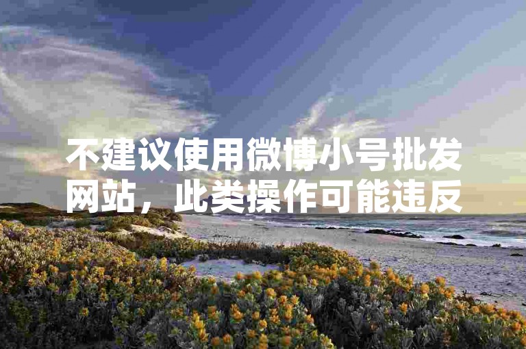 不建议使用微博小号批发网站，此类操作可能违反平台规定及法律法规。