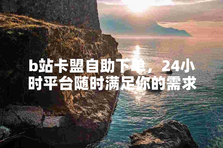 b站卡盟自助下单，24小时平台随时满足你的需求。