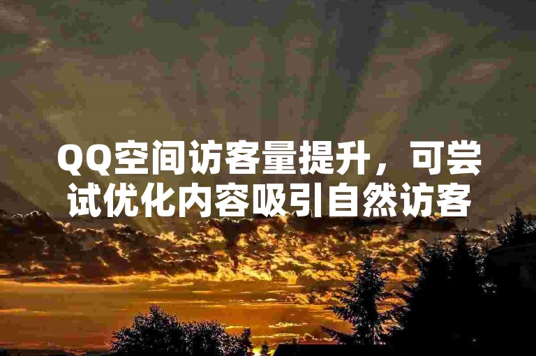 QQ空间访客量提升，可尝试优化内容吸引自然访客。