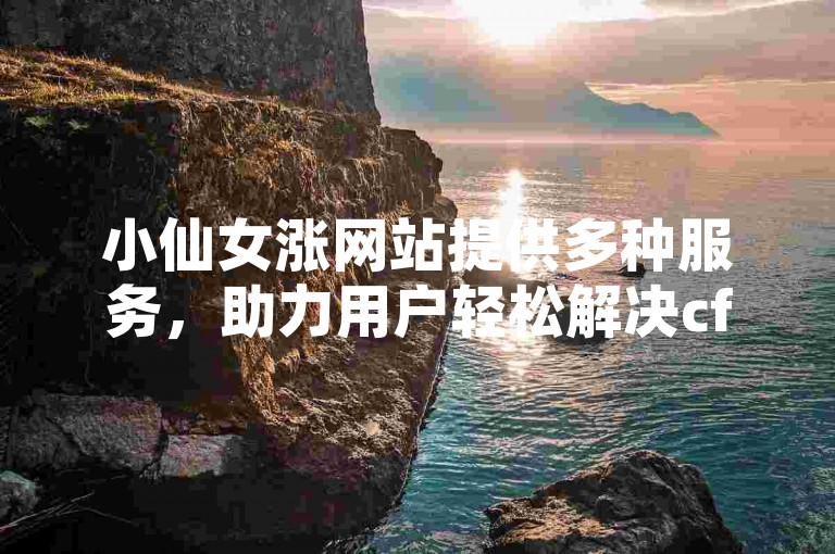 小仙女涨网站提供多种服务，助力用户轻松解决cf防沉迷问题。