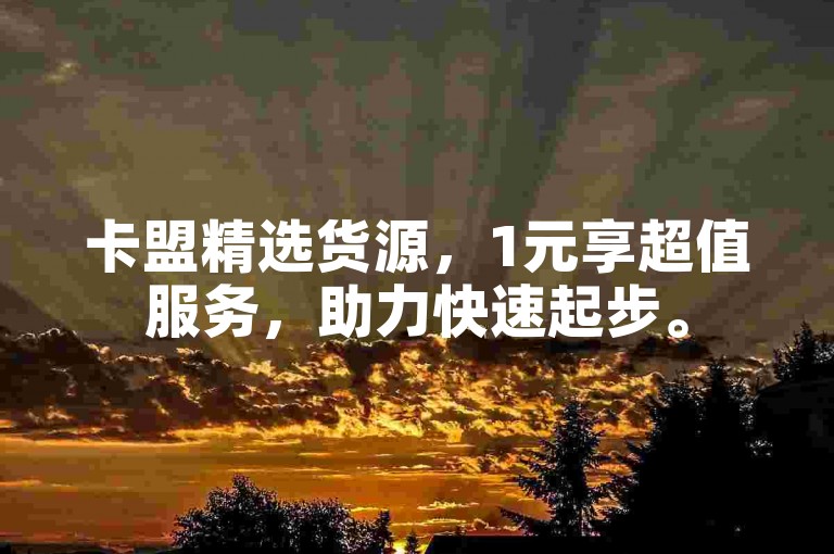 卡盟精选货源，1元享超值服务，助力快速起步。