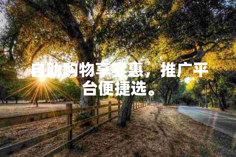 自助购物享实惠，推广平台便捷选。