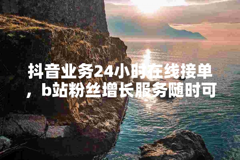 抖音业务24小时在线接单，b站粉丝增长服务随时可下单。