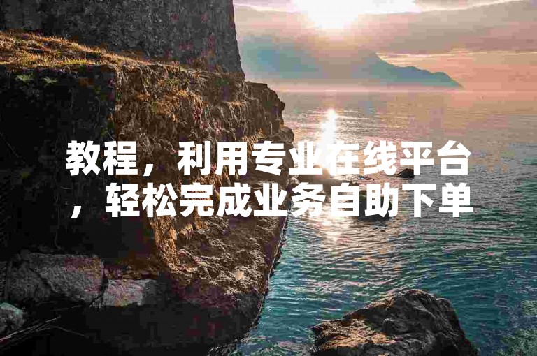 教程，利用专业在线平台，轻松完成业务自助下单操作。
