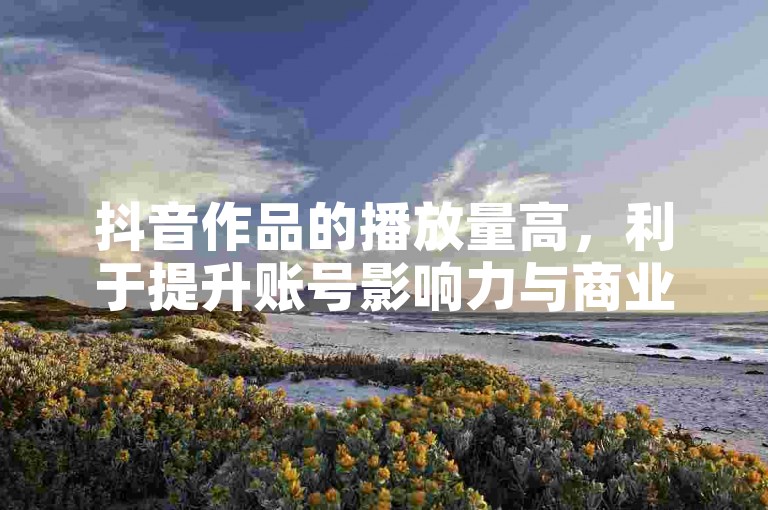 抖音作品的播放量高，利于提升账号影响力与商业合作机会。