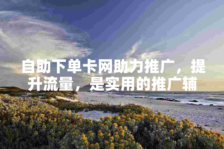 自助下单卡网助力推广，提升流量，是实用的推广辅助工具。