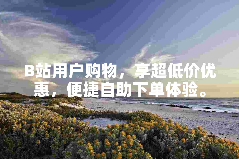 B站用户购物，享超低价优惠，便捷自助下单体验。