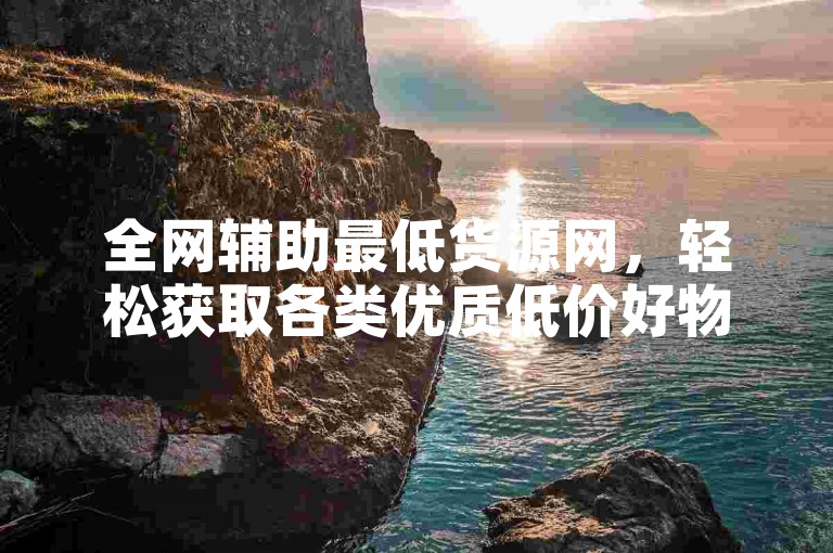 全网辅助最低货源网，轻松获取各类优质低价好物。