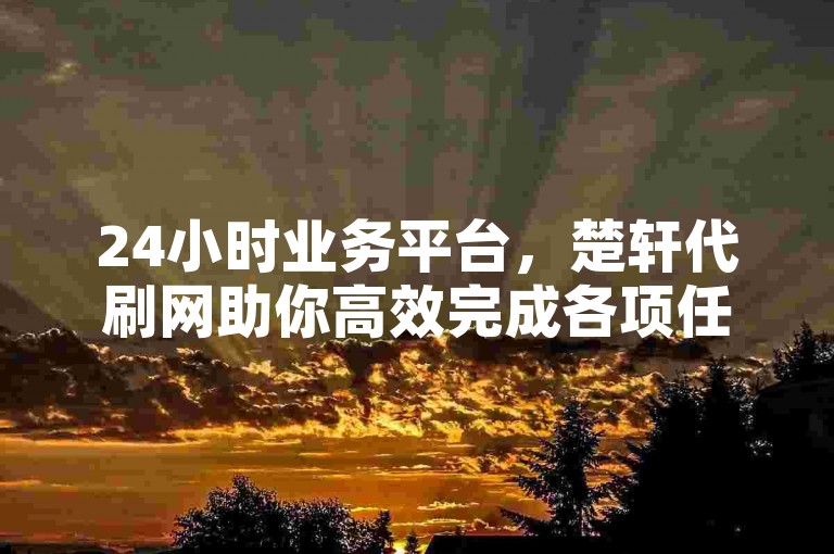 24小时业务平台，楚轩代刷网助你高效完成各项任务。
