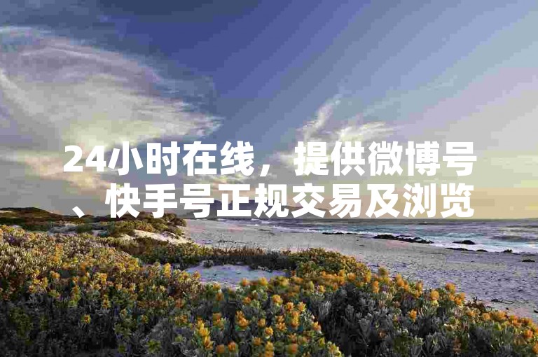 24小时在线，提供微博号、快手号正规交易及浏览量提升服务。