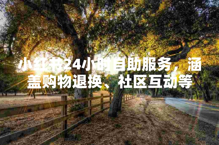 小红书24小时自助服务，涵盖购物退换、社区互动等多领域。