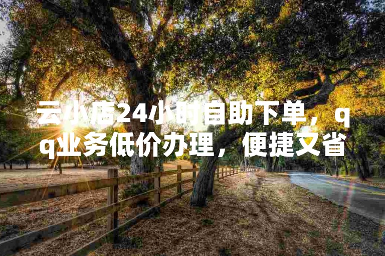 云小店24小时自助下单，qq业务低价办理，便捷又省心。