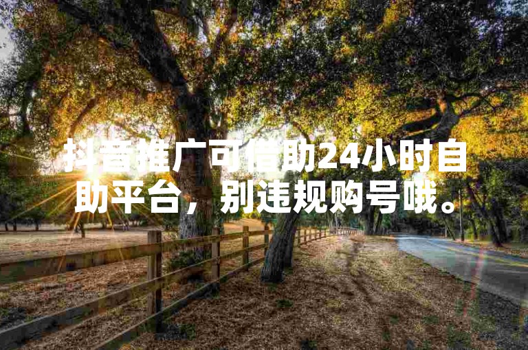 抖音推广可借助24小时自助平台，别违规购号哦。