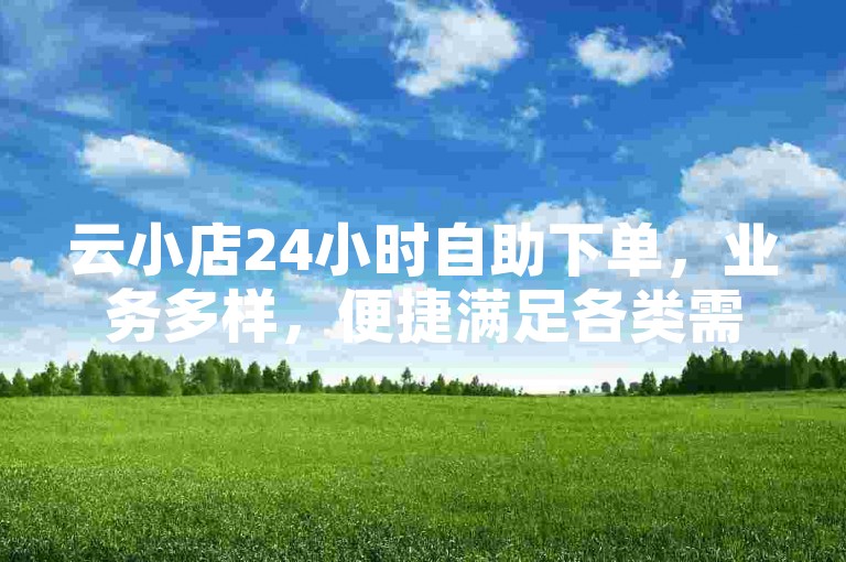 云小店24小时自助下单，业务多样，便捷满足各类需求。