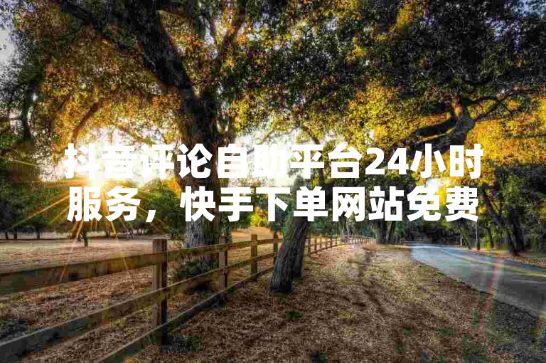 抖音评论自助平台24小时服务，快手下单网站免费体验。