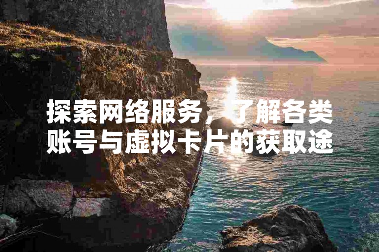 探索网络服务，了解各类账号与虚拟卡片的获取途径。