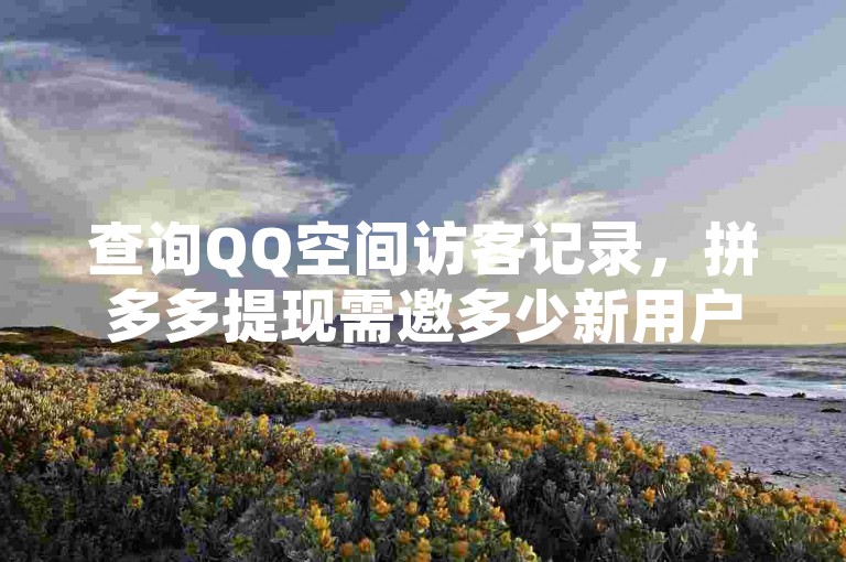 查询QQ空间访客记录，拼多多提现需邀多少新用户？