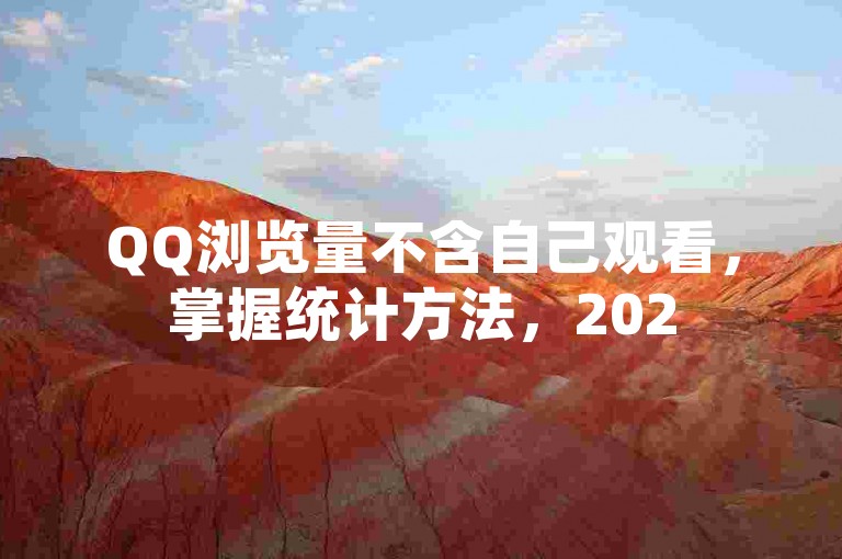 QQ浏览量不含自己观看,掌握统计方法,2025轻松提升!