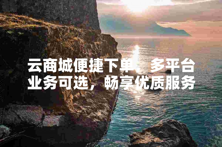 云商城便捷下单，多平台业务可选，畅享优质服务体验。