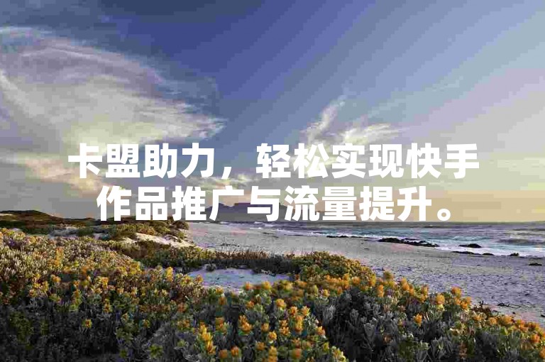 卡盟助力，轻松实现快手作品推广与流量提升。