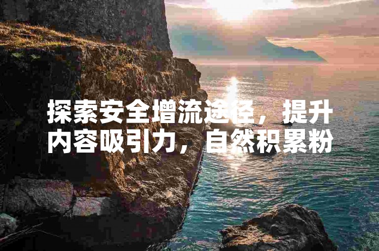 探索安全增流途径，提升内容吸引力，自然积累粉丝。