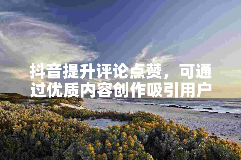 抖音提升评论点赞，可通过优质内容创作吸引用户互动。