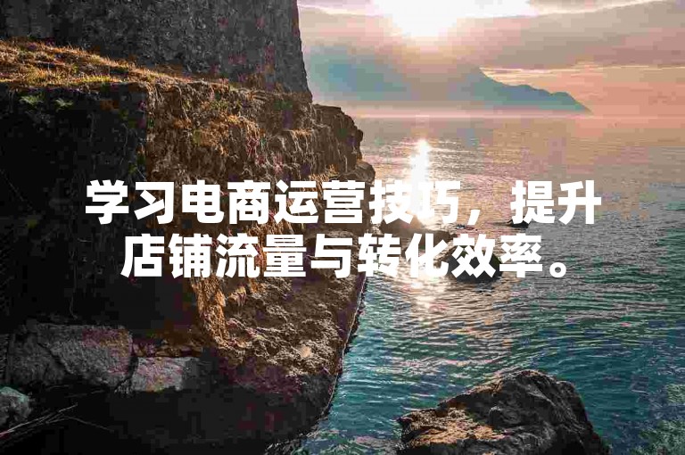 学习电商运营技巧，提升店铺流量与转化效率。