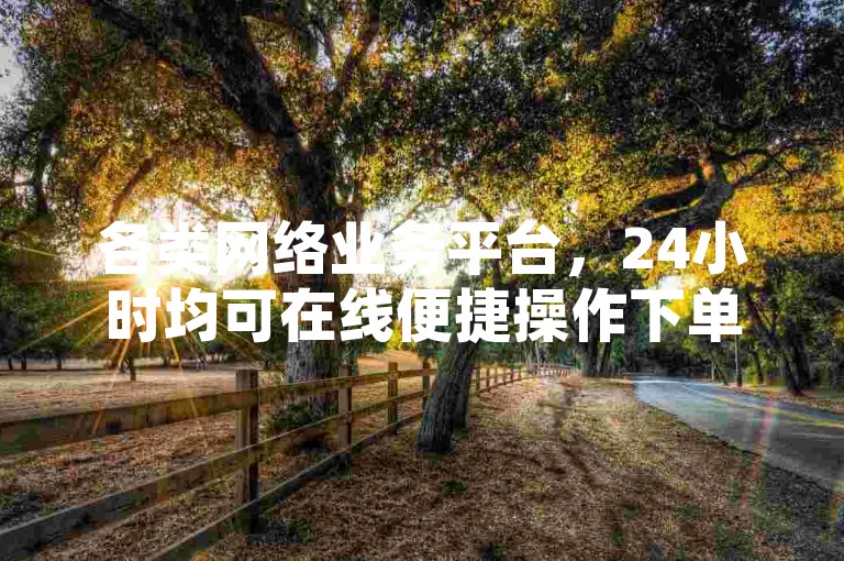 各类网络业务平台，24小时均可在线便捷操作下单。