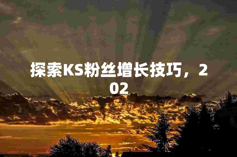 探索KS粉丝增长技巧，2025年新策略，助你高效扩大影响力！