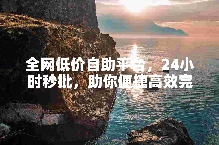 全网低价自助平台，24小时秒批，助你便捷高效完成业务。