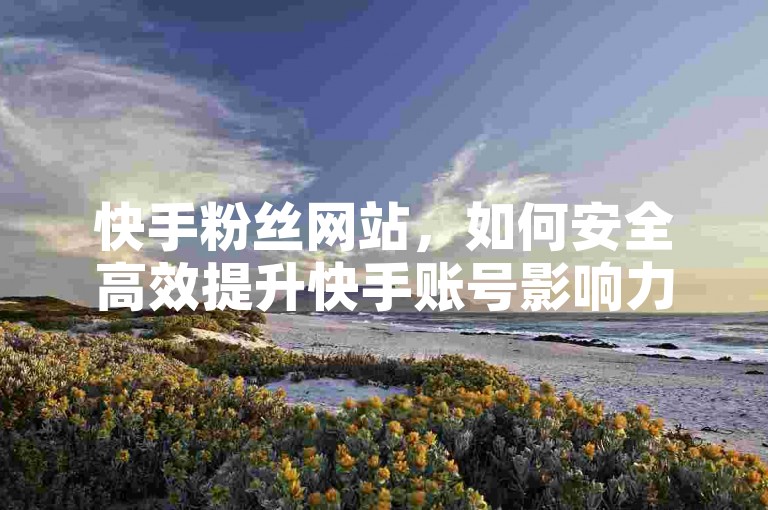 快手粉丝网站，如何安全高效提升快手账号影响力？