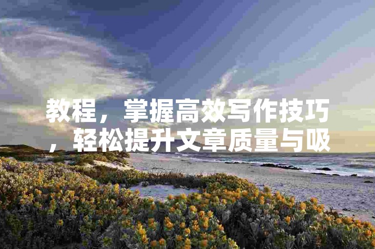 教程，掌握高效写作技巧，轻松提升文章质量与吸引力。