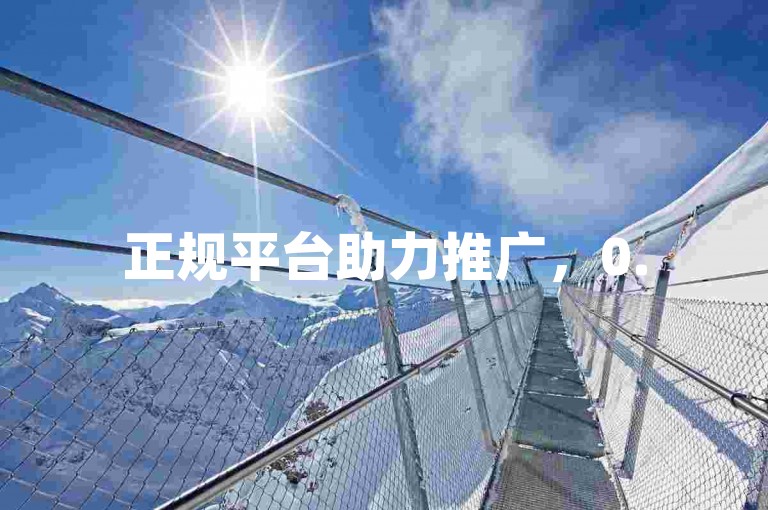 正规平台助力推广，0.5元享千次展示机会。