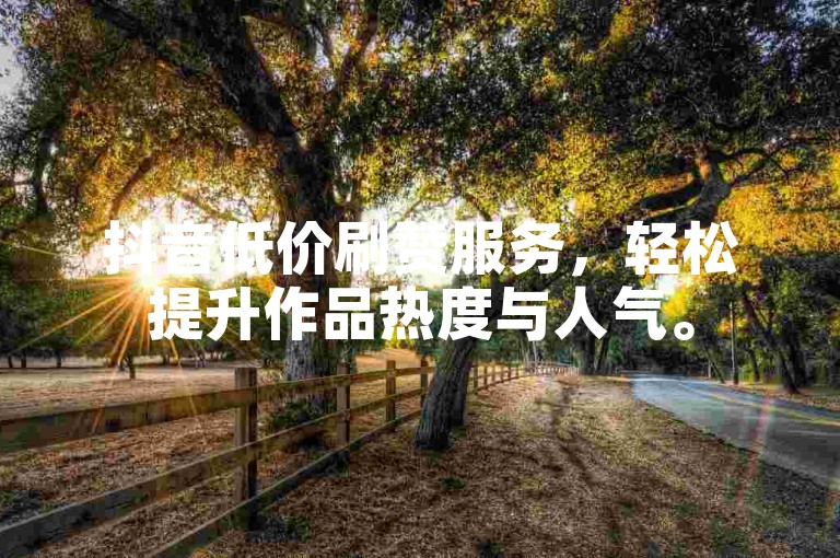 抖音低价刷赞服务，轻松提升作品热度与人气。