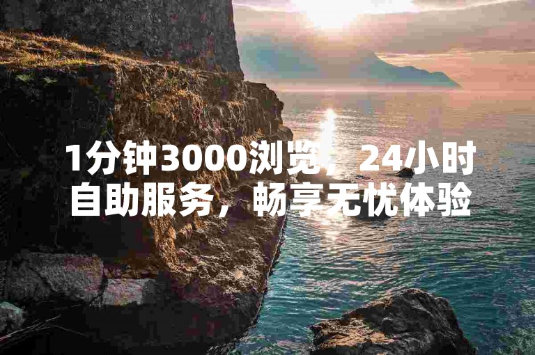 1分钟3000浏览，24小时自助服务，畅享无忧体验。