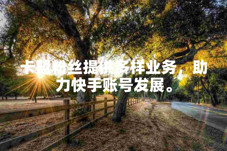 卡盟粉丝提供多样业务，助力快手账号发展。